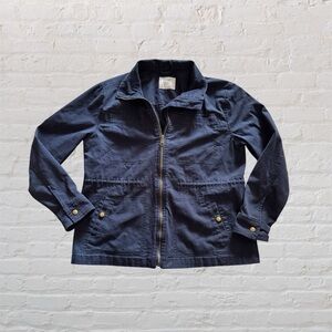Old Navy cotton blend navy blue spring/fall utility jacket